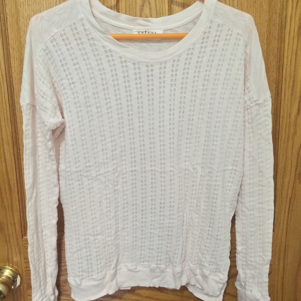 Velvet light pink sweater